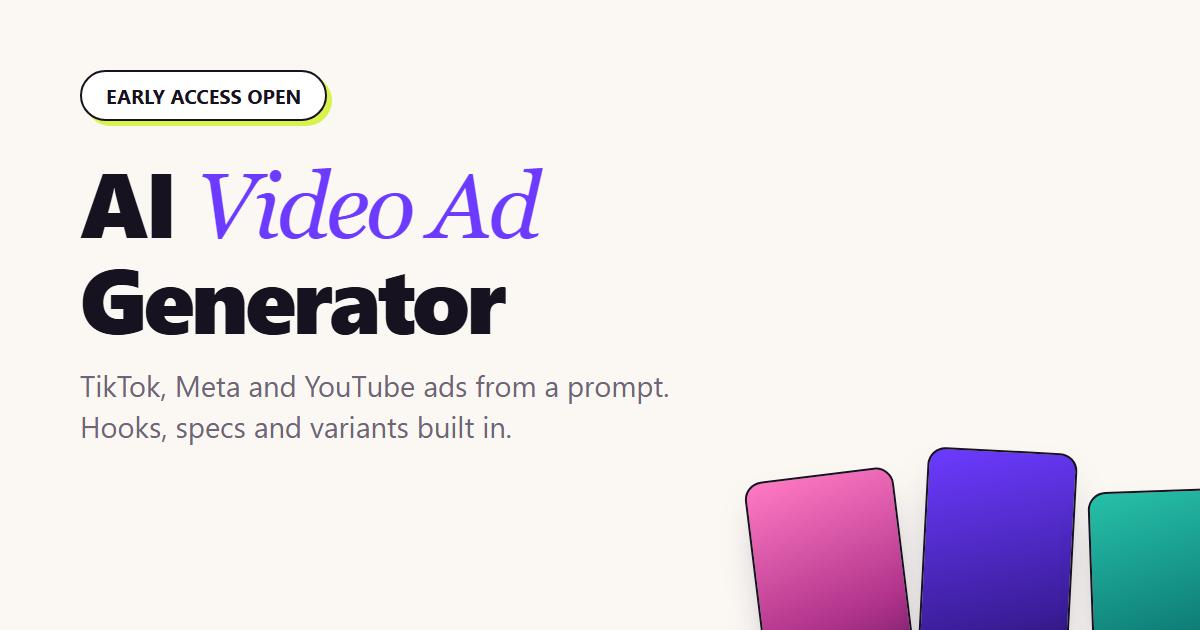 AI Video Ad Generator screenshot